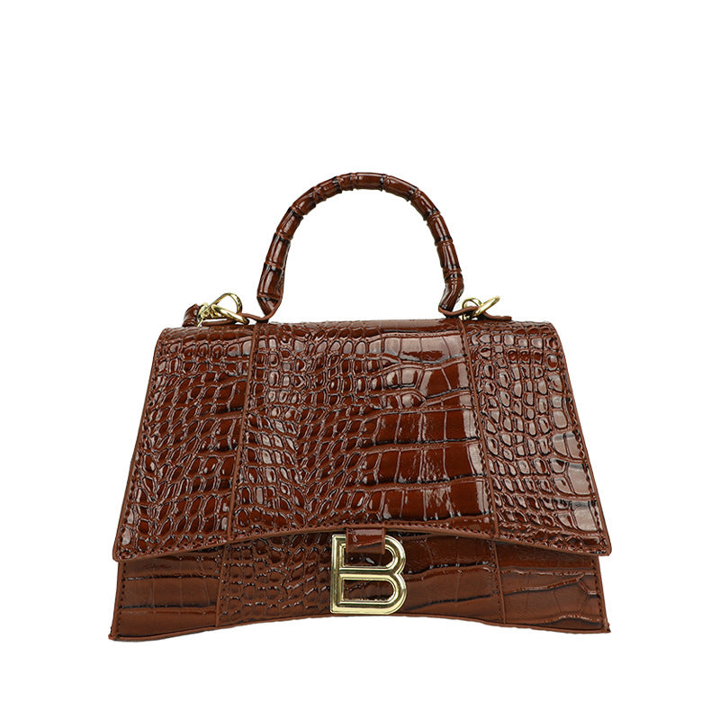 Cross-border small square crocodile pattern shoulder bags