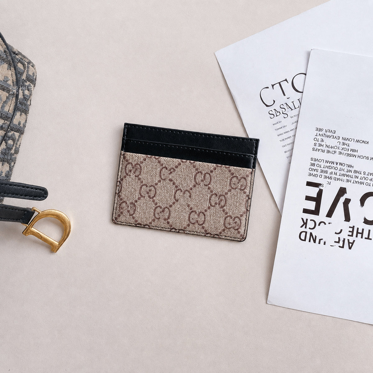 Patterned Card Holder with Multiple Card Slots
