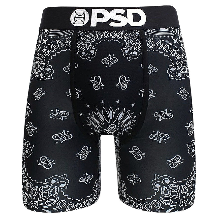 PSD American Men's  Cartoon Print Sports Quick Dry Running Fitness Boxer Shorts Swim Trunks Boys Trend