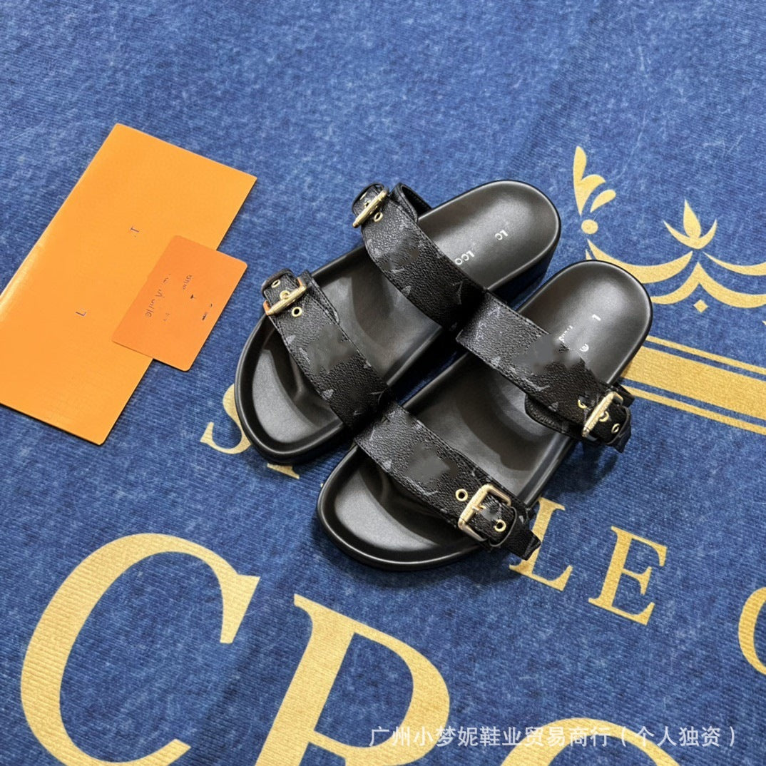 Unisex Premium Buckle Sandals Dual Straps