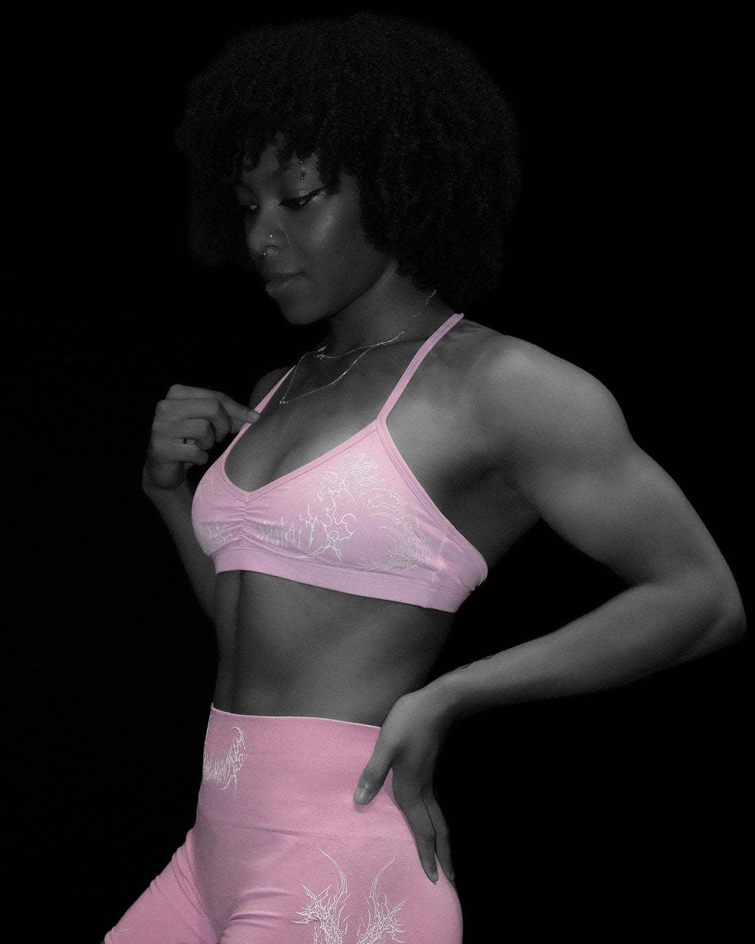 Women's Scoop Neck Sports Bra with Thin Straps