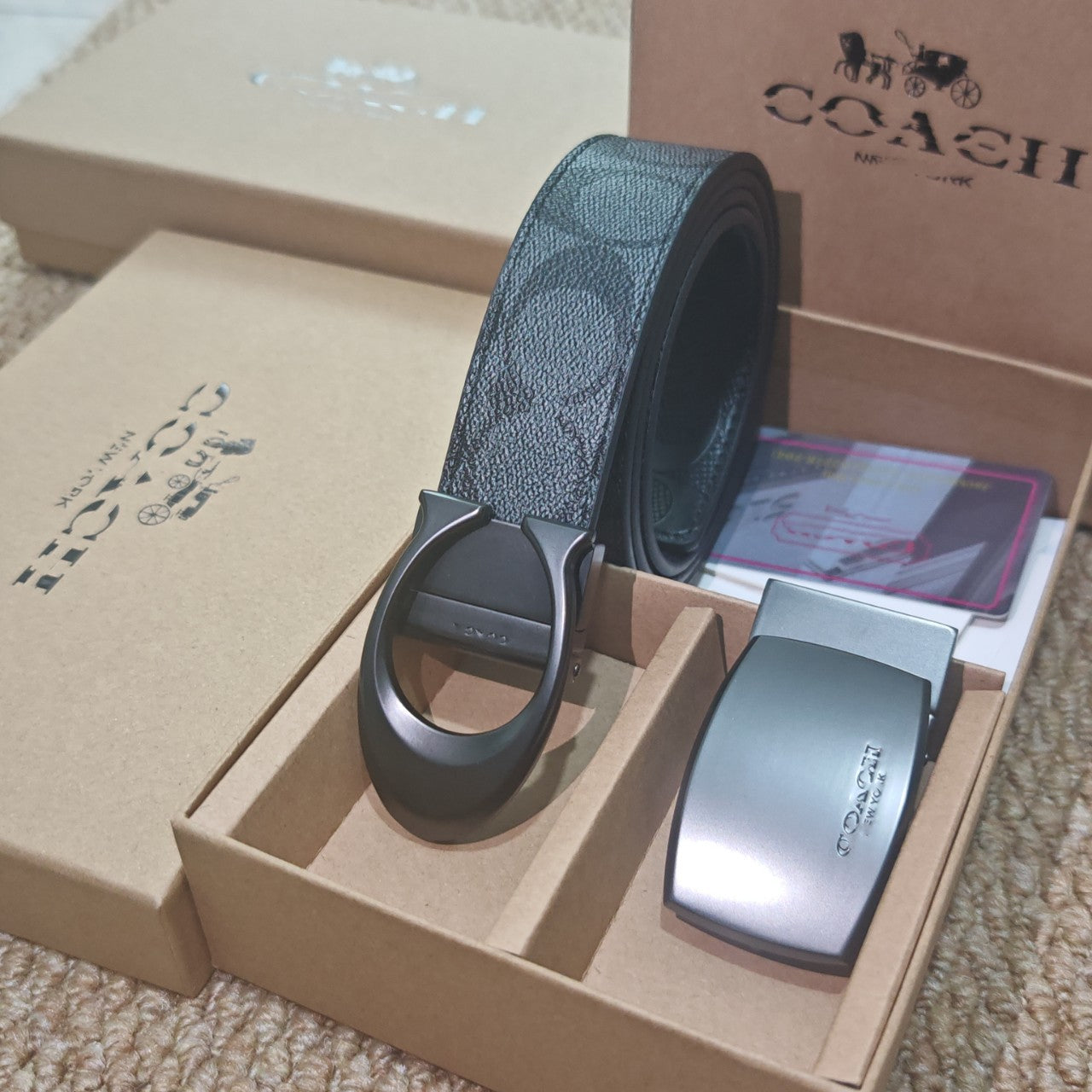 Premium Men's Interchangeable Belt Gift Set