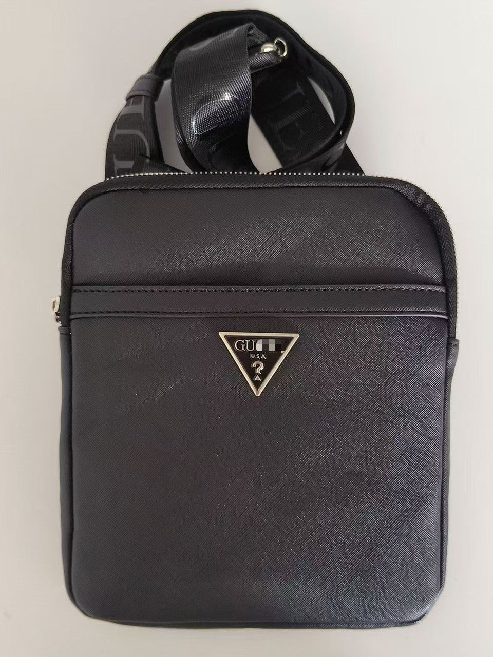 Premium Logo Print Men's Crossbody Shoulder Bag