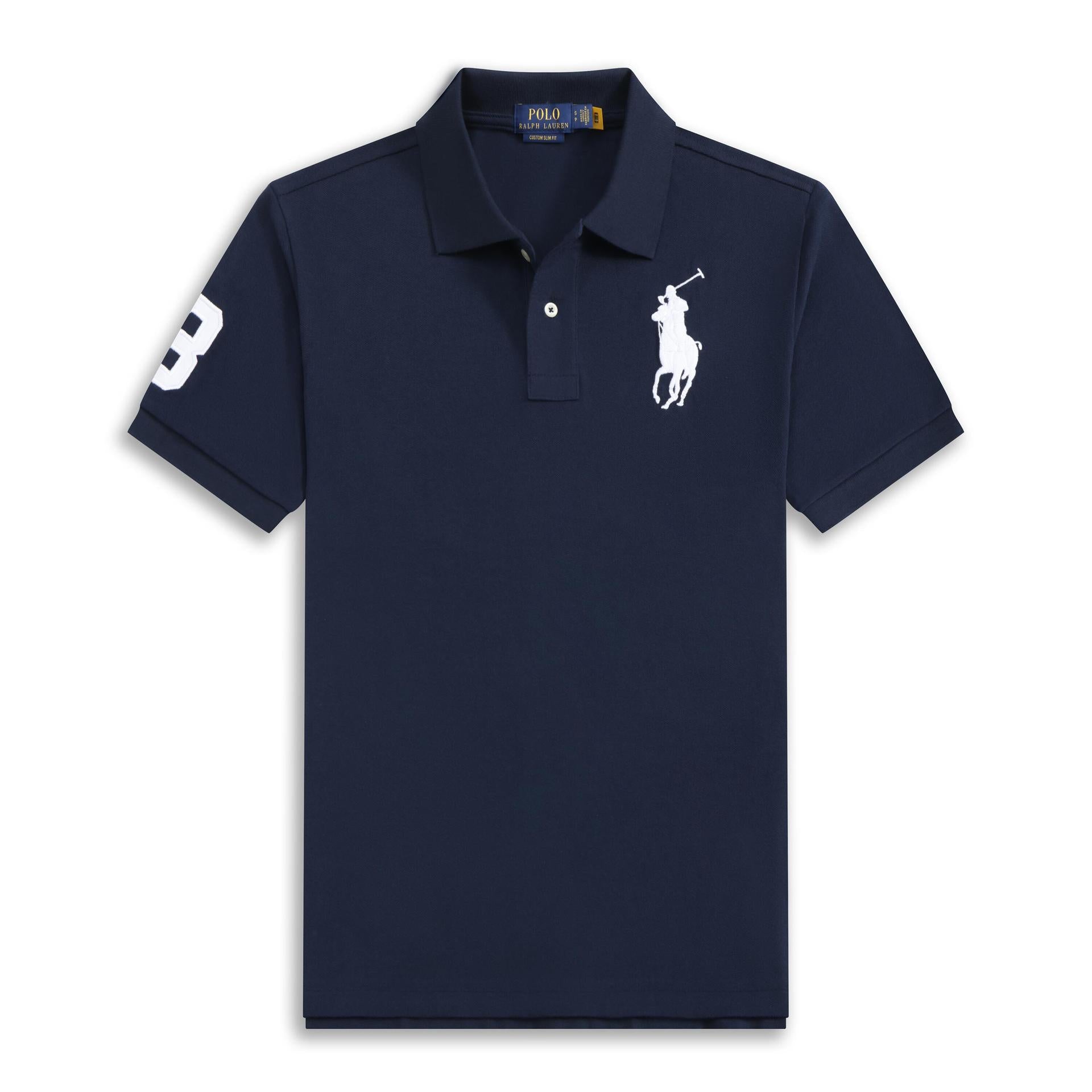 Embroidered Crest Polo Shirt With Short Sleeves