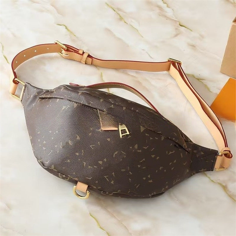 Patterned Waist Bag with Adjustable Strap and Top Handle