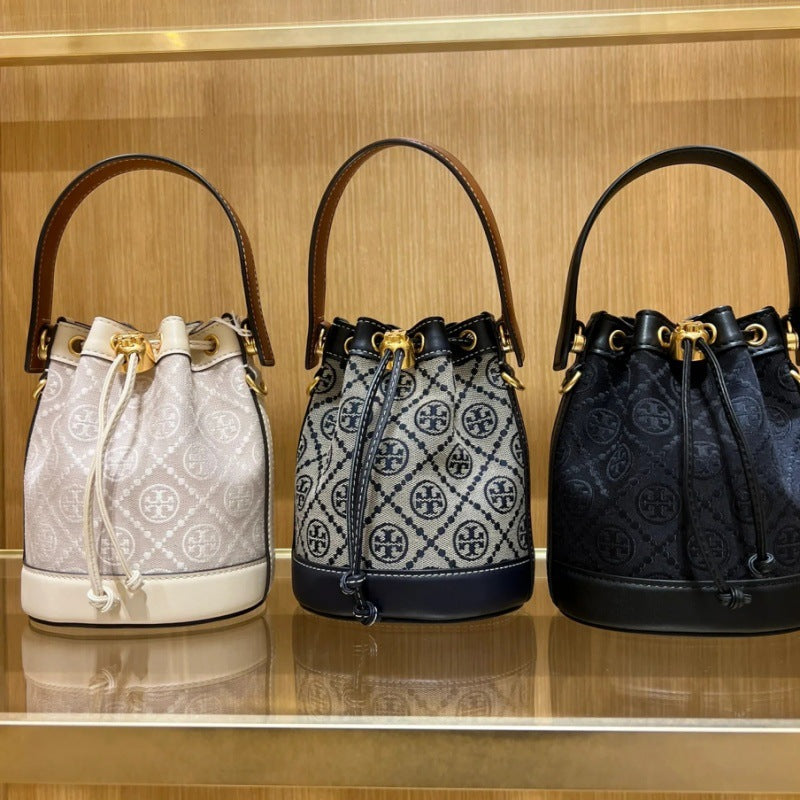 TB new trendy bag bag old flower full print mini bucket bag large capacity fashion and versatile cross-body handbag women's bag