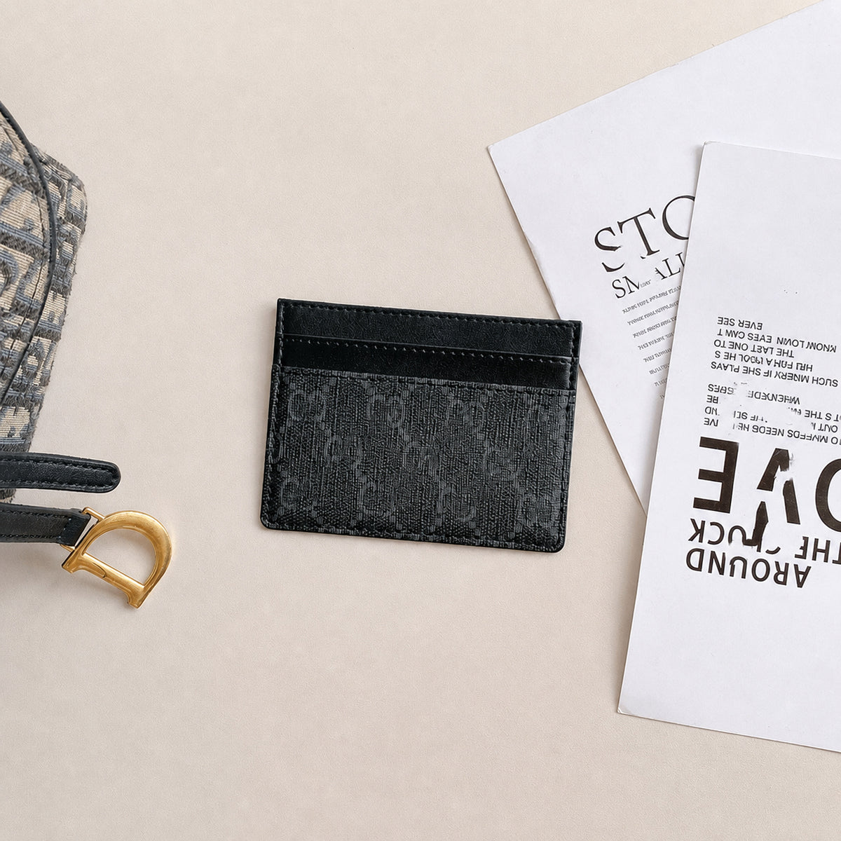 Patterned Card Holder with Multiple Card Slots