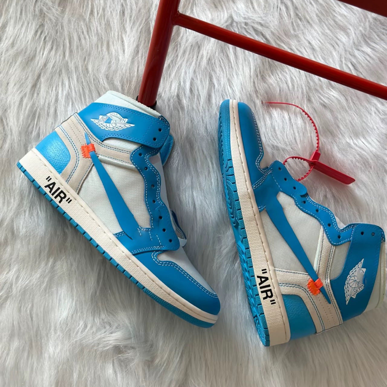 Pure original Joe 1 high-top OW co-branded classic retro versatile casual basketball shoes for men and women AJ1 campus sports board shoes