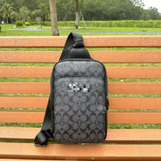 High quality chest bag men's casual shoulder bag crossbody bag small backpack cross-backpack chest bag cowhide large capacity men's bag