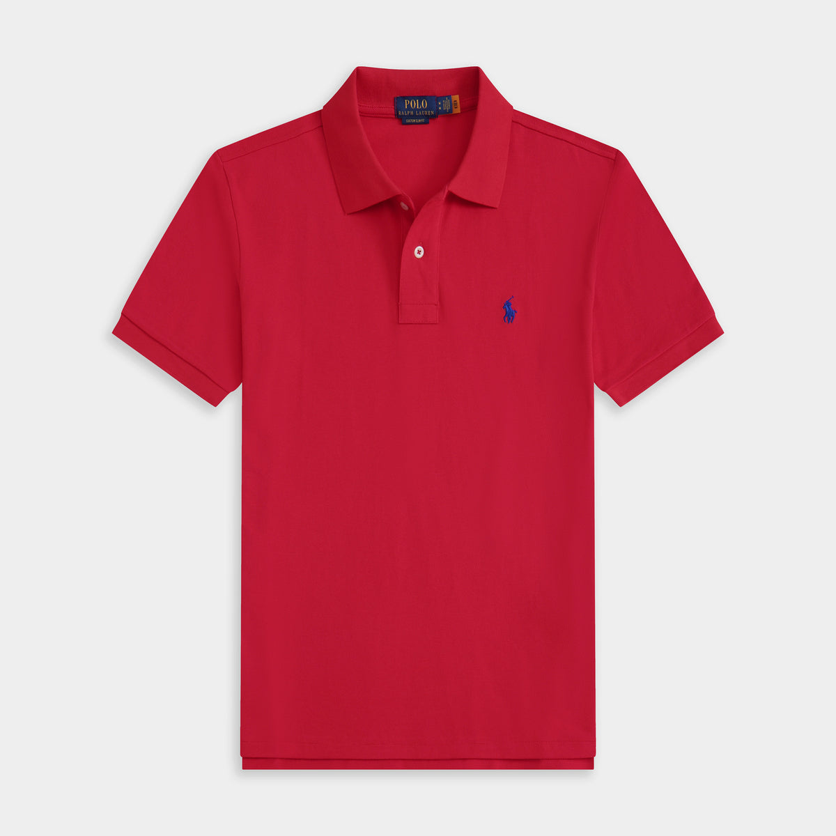 Men's Short Sleeve Polo Shirt with Ribbed Collar and Three-Button Placket