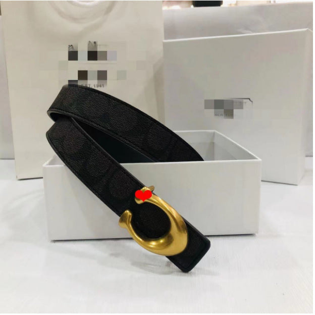 Luxury Belt For Men With Signature Curved Buckle