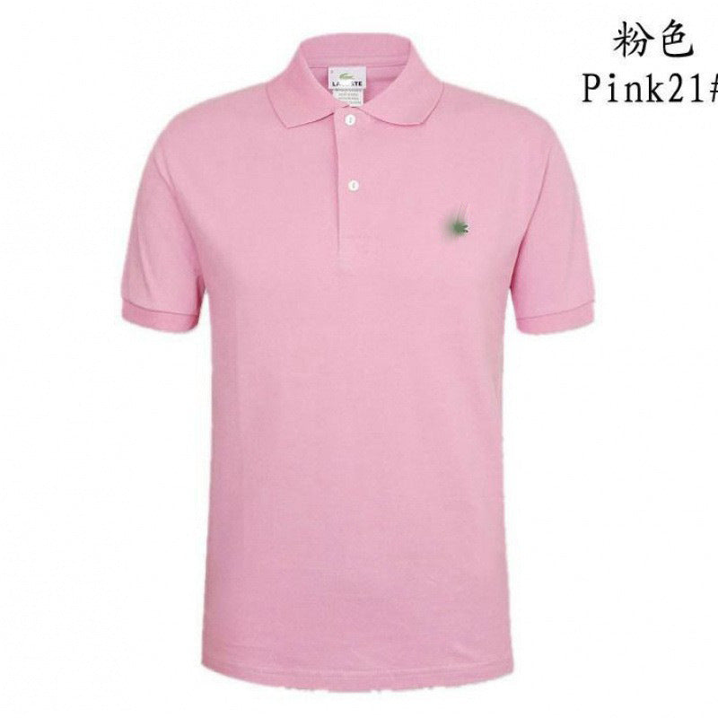 Luxe Embroidered Polo Shirt With Two Button Detail