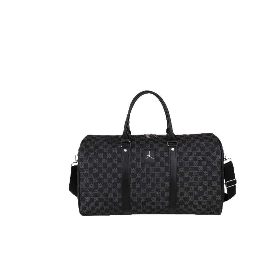 Patterned Duffel Bag with Top Handles, Zip Closure and Adjustable Shoulder Strap