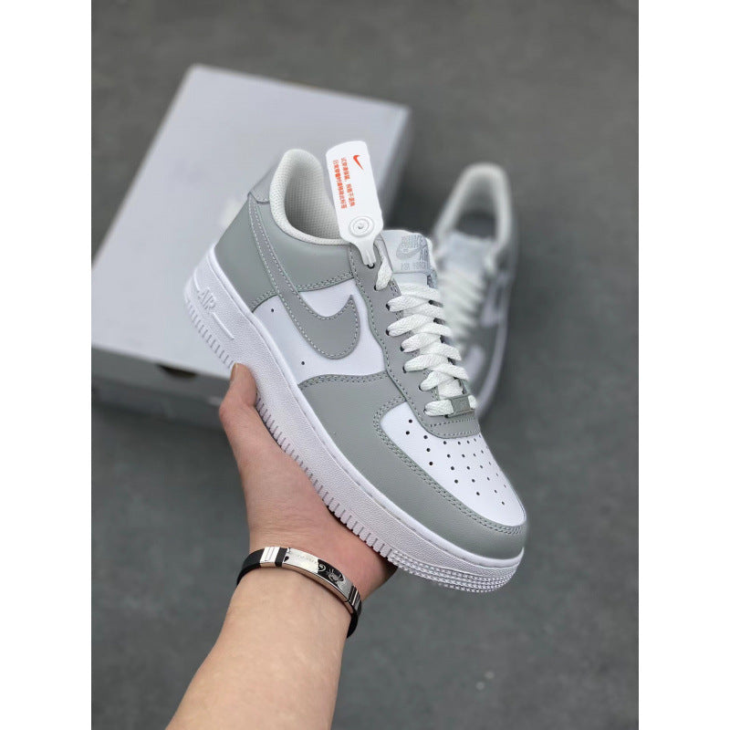 Putian High Quality AF1 Air Force One Valentine's Day White Hook Male and Female Couple Campus Versatile Heightened Athletic Board Shoes