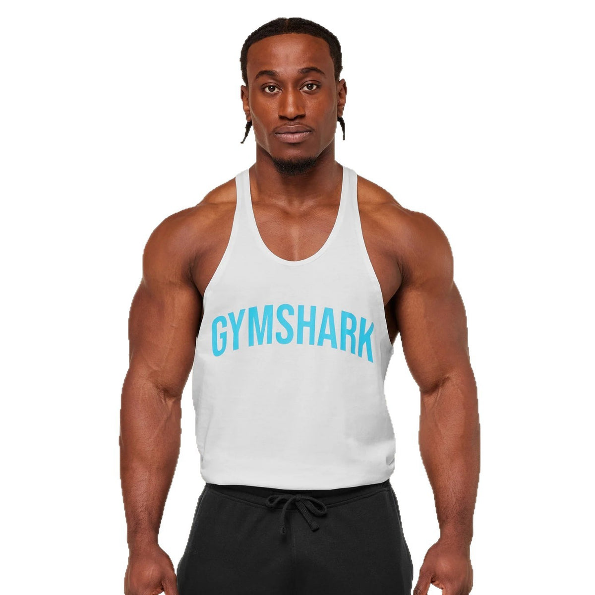 Men's Racerback Scoop Neck Training Tank Top with Graphic Print