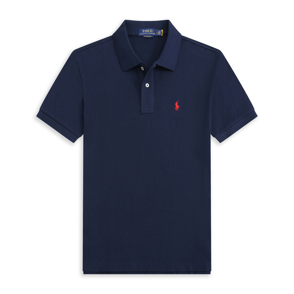 Men's Short Sleeve Polo Shirt with Ribbed Collar and Three-Button Placket