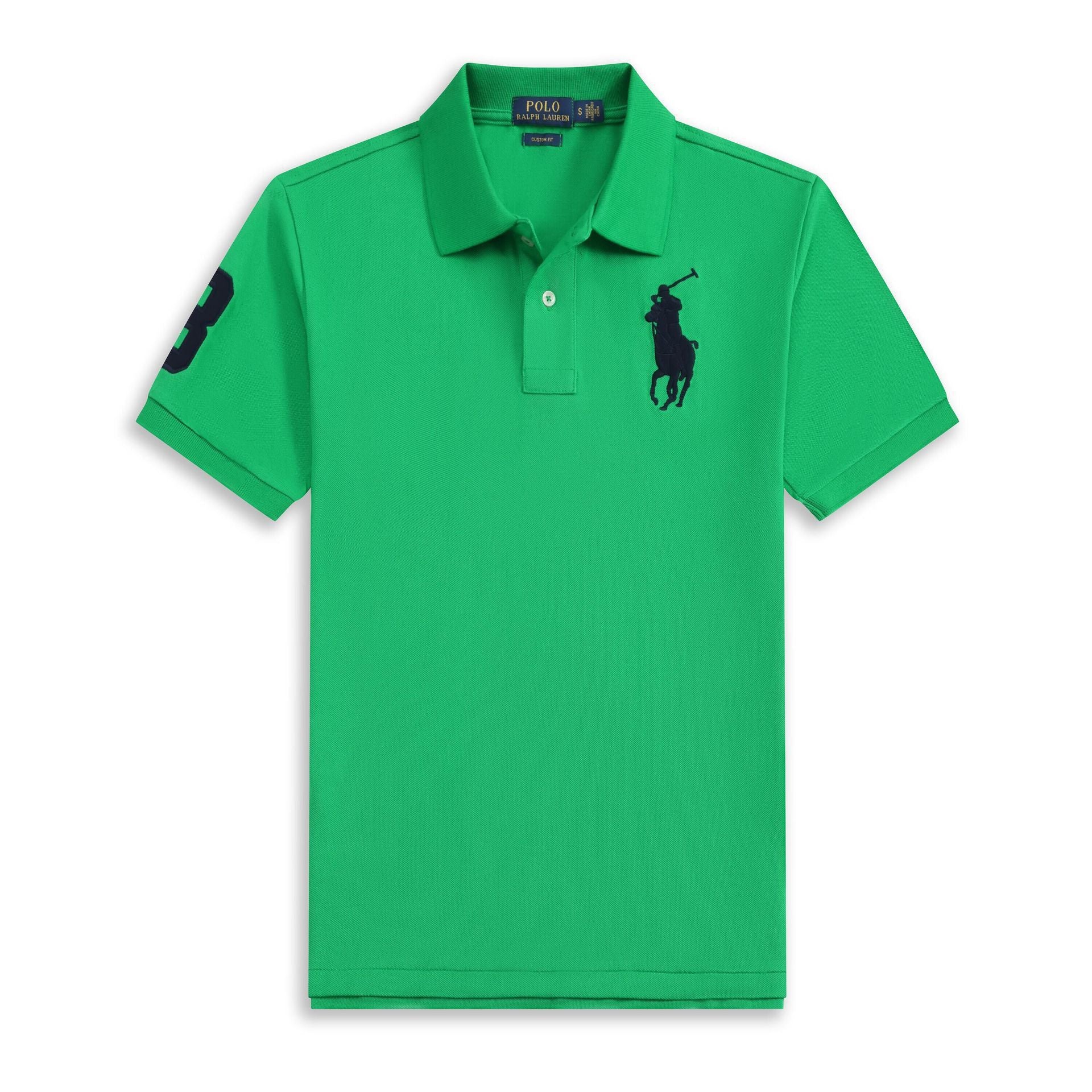 Embroidered Crest Polo Shirt With Short Sleeves