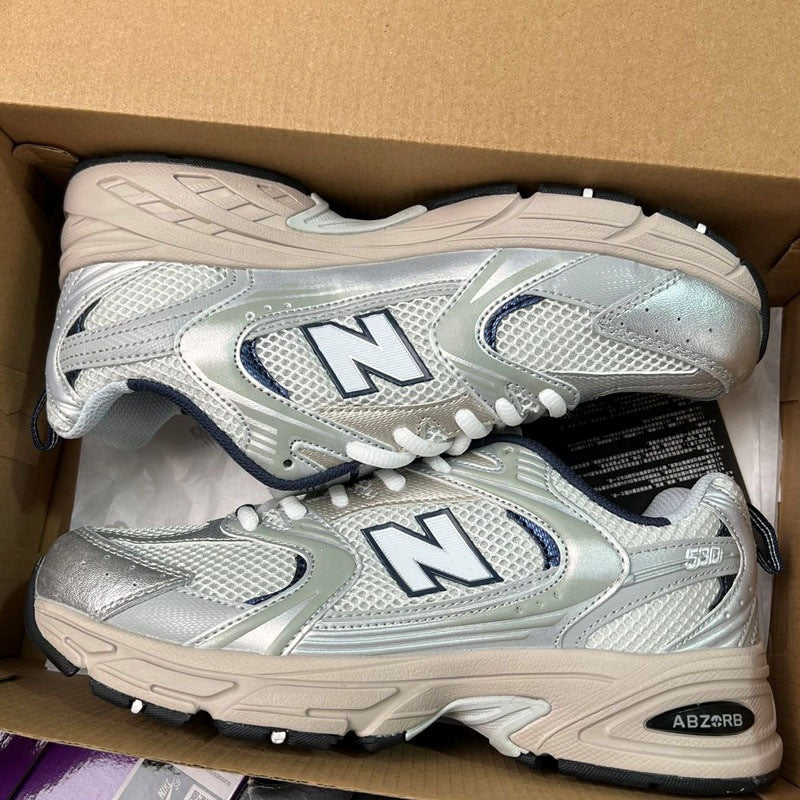 Men's Mesh Lace-Up Running Shoes with Chunky Sole