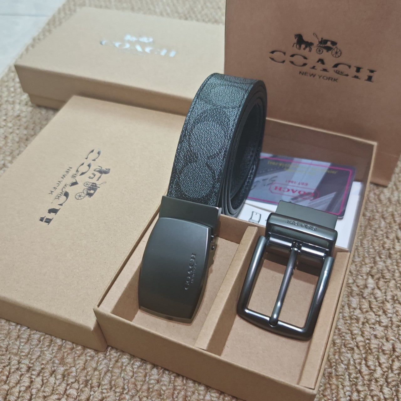 Premium Men's Interchangeable Belt Gift Set