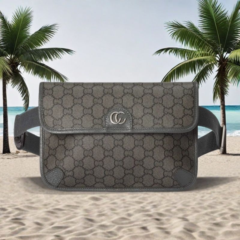 New bag, female genuine leather, fashionable tiger head bag, couple's chest bag, waist bag, trendy casual bag, high-end shoulder crossbody bag