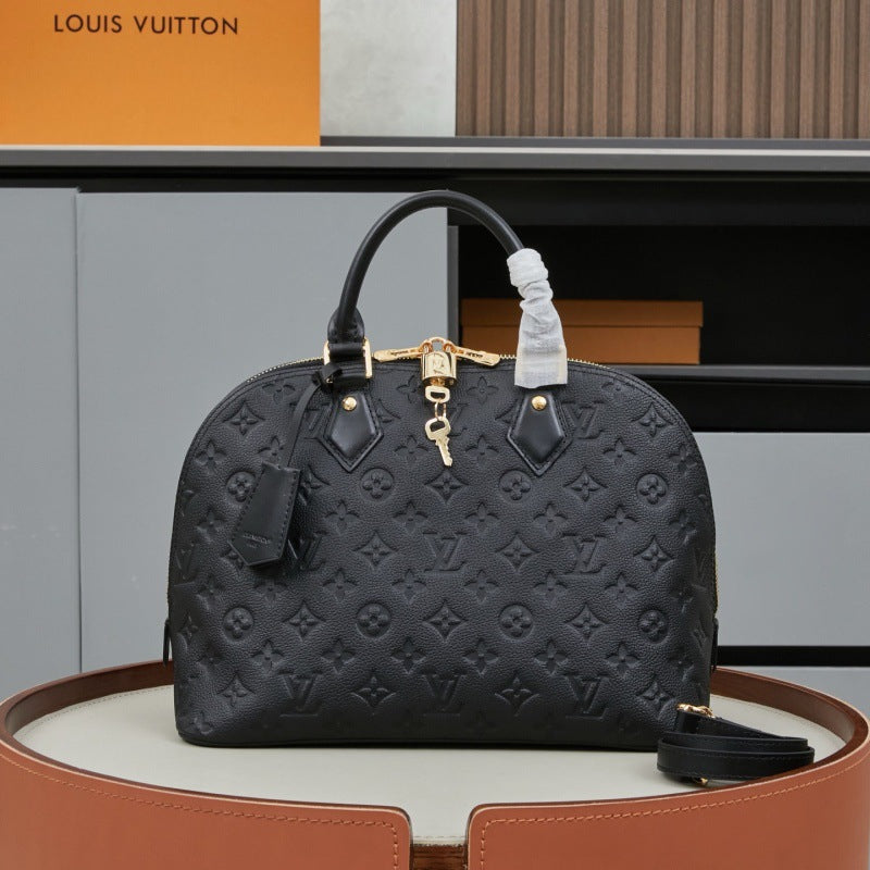 Noble Curve Satchel With Chain Handle