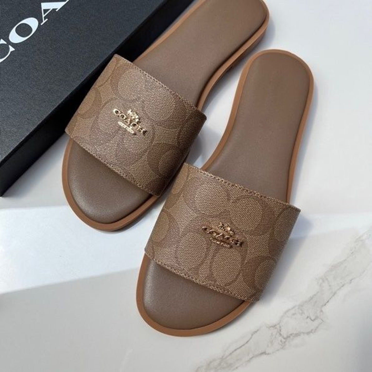 Premium Wide Strap Slide Sandals For Women
