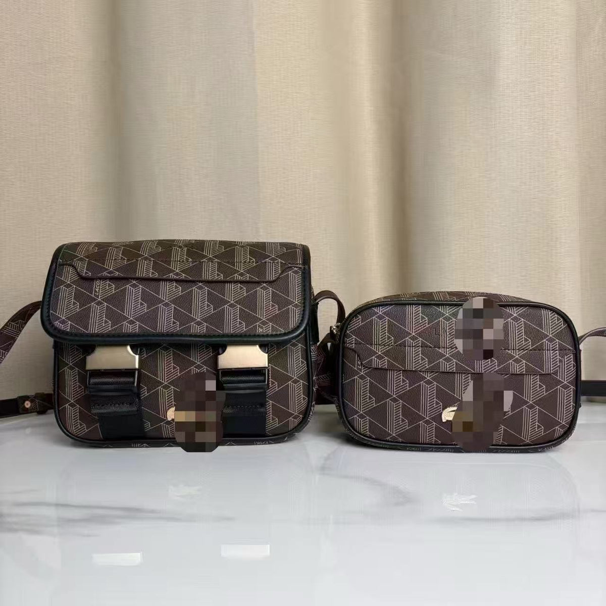 Cross-border new vintage print postman men's crossbody bag casual trend handbag fashion mobile phone storage shoulder bag