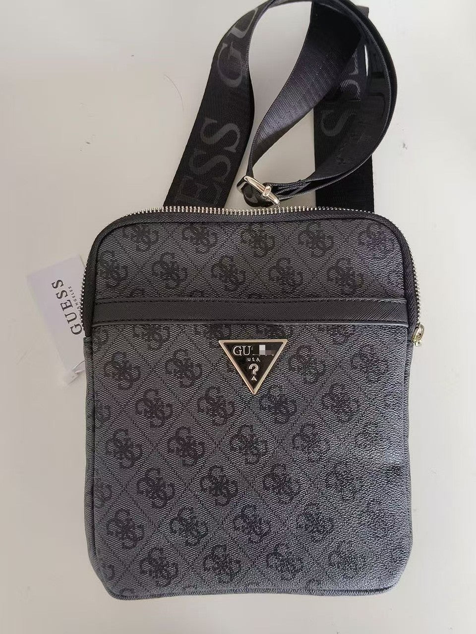 Premium Logo Print Men's Crossbody Shoulder Bag
