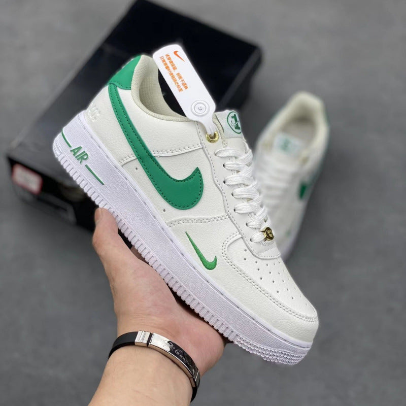 Putian High Quality AF1 Air Force One Valentine's Day White Hook Male and Female Couple Campus Versatile Heightened Athletic Board Shoes