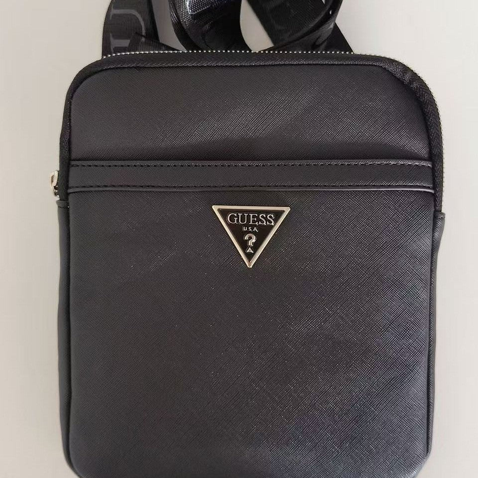 Premium Logo Print Men's Crossbody Shoulder Bag