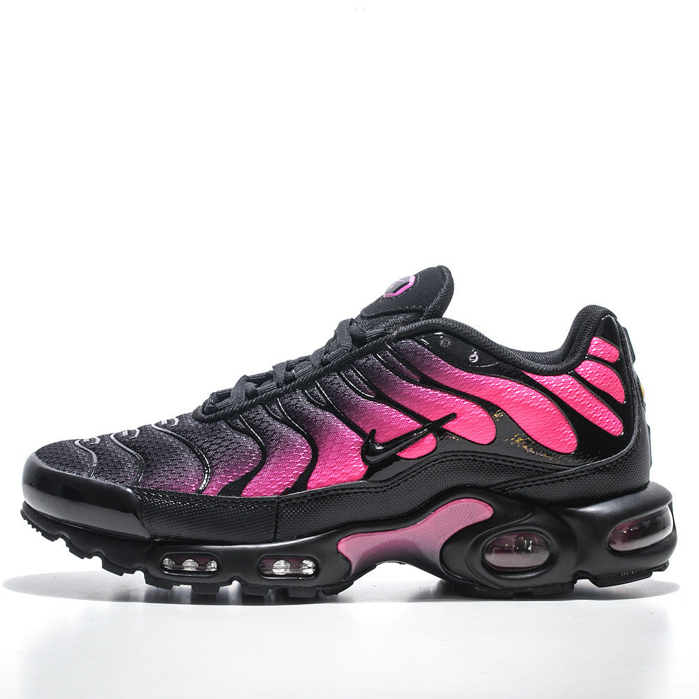 Men's Mesh Lace-Up Running Shoes with Visible Air Cushion Sole