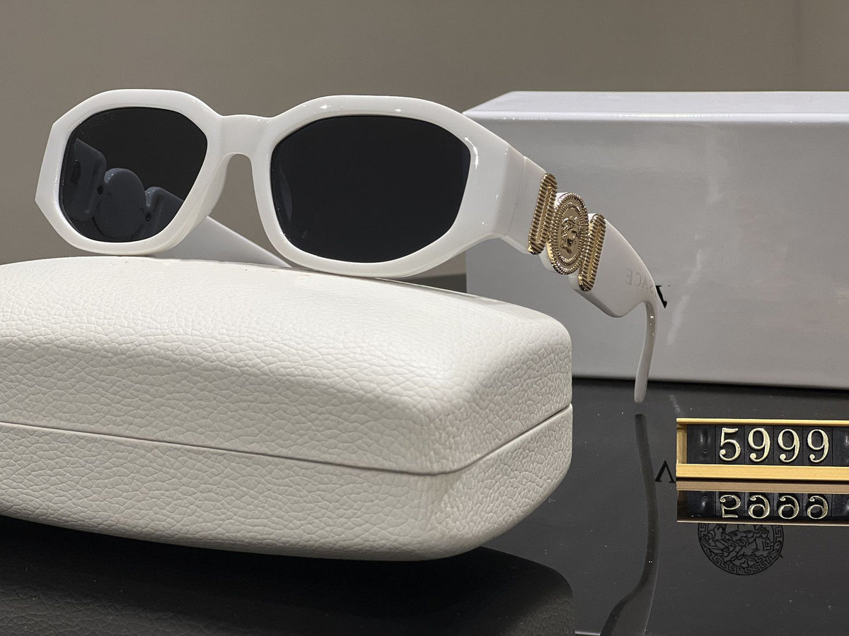 Cat Eye Sunglasses with Embellished Temple Accents and UV Protection