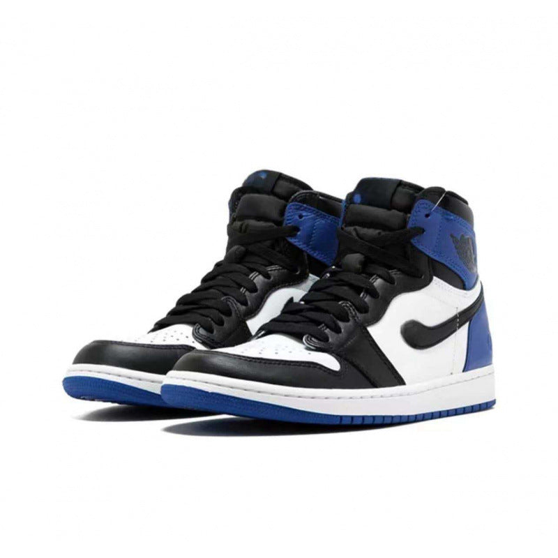 High Top Lace-Up Sneakers with Perforated Toe
