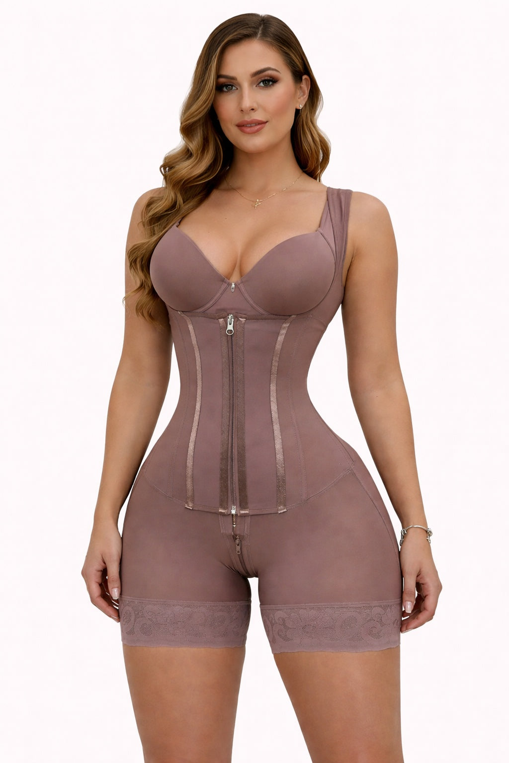 Luxe Front Zip Thigh Shaper For Hourglass Contour And All Day Smoothing And Seamless Confidence