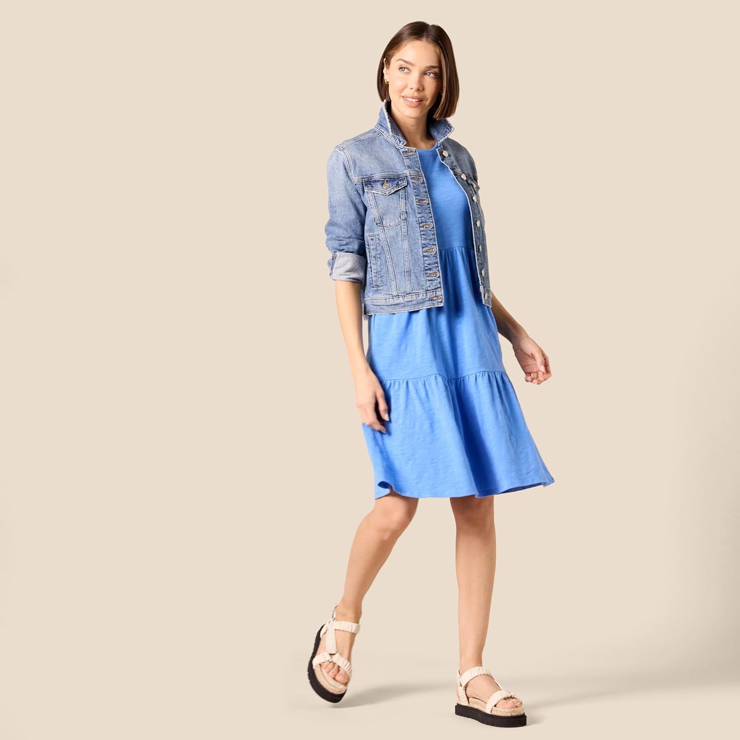 Chic Women's Short-Sleeve Tiered Dress - Perfect for Every Occasion!