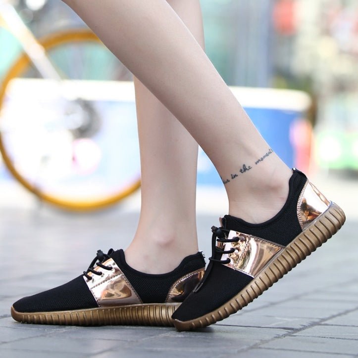 Low Top Mesh Lace-Up Sneakers with Contrast Panels and Ribbed Sole