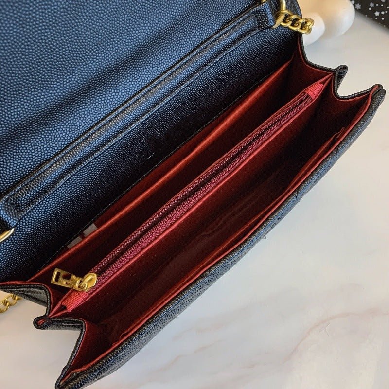 Quilted Envelope Crossbody Bag with Chain Strap