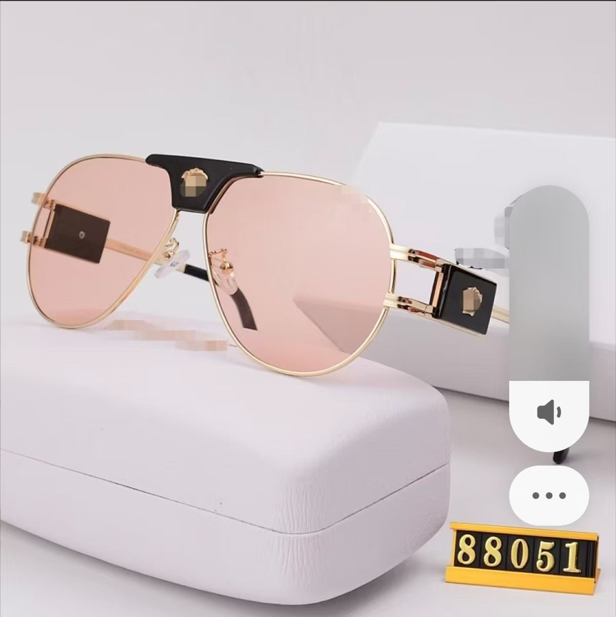 Aviator Sunglasses with Double Bridge and Glare Reducing Lenses