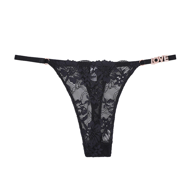 Sexy Lace Mesh Womens Seamless Thong Bottoms