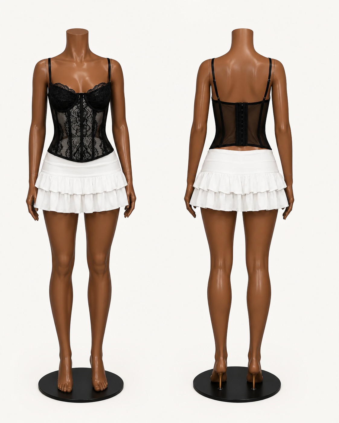 Boned Corset Camisole Top with Adjustable Straps