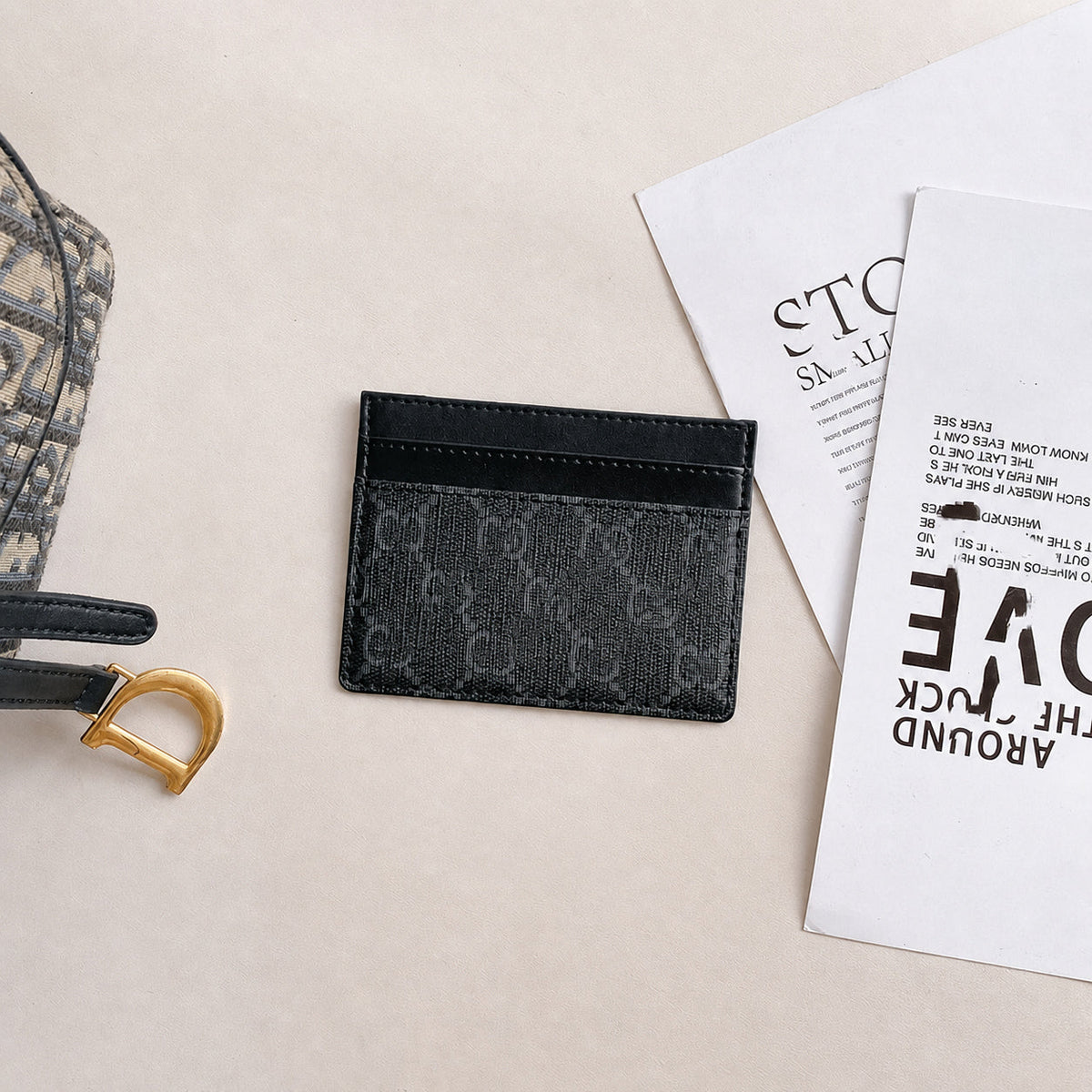 Patterned Card Holder with Multiple Card Slots