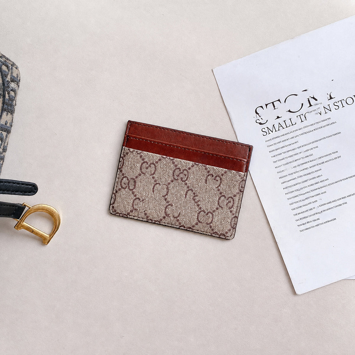 Patterned Card Holder with Multiple Card Slots