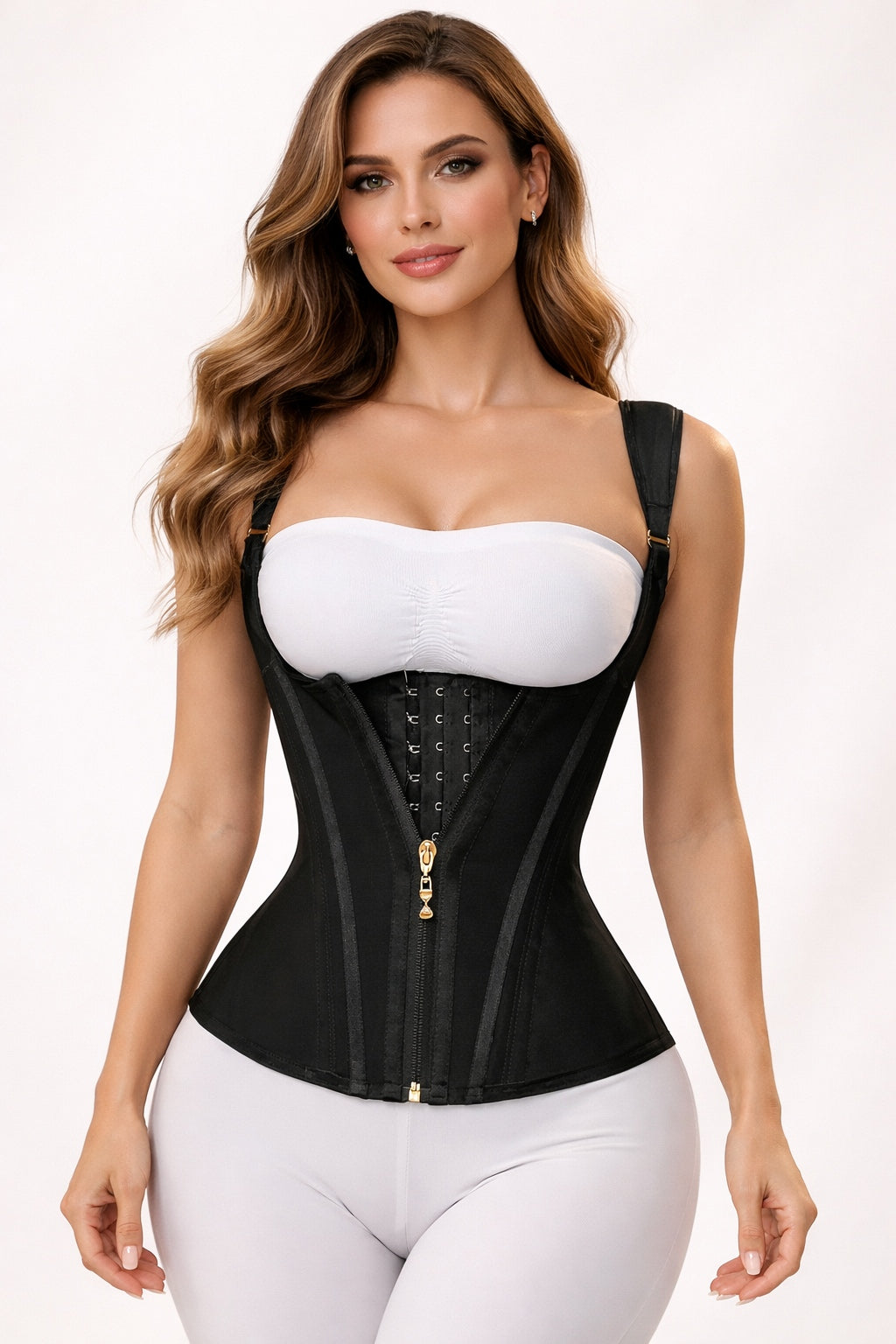 Lux Hourglass Waist Trainer With Double Layer Closure For Subtle Yet Striking Body Shaping And Tummy Control