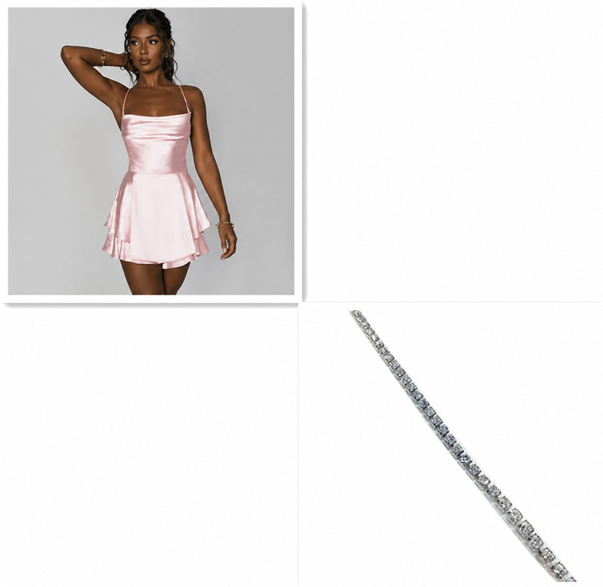 Women's Cowl Neck Backless A Line Mini Dress with Crisscross Straps