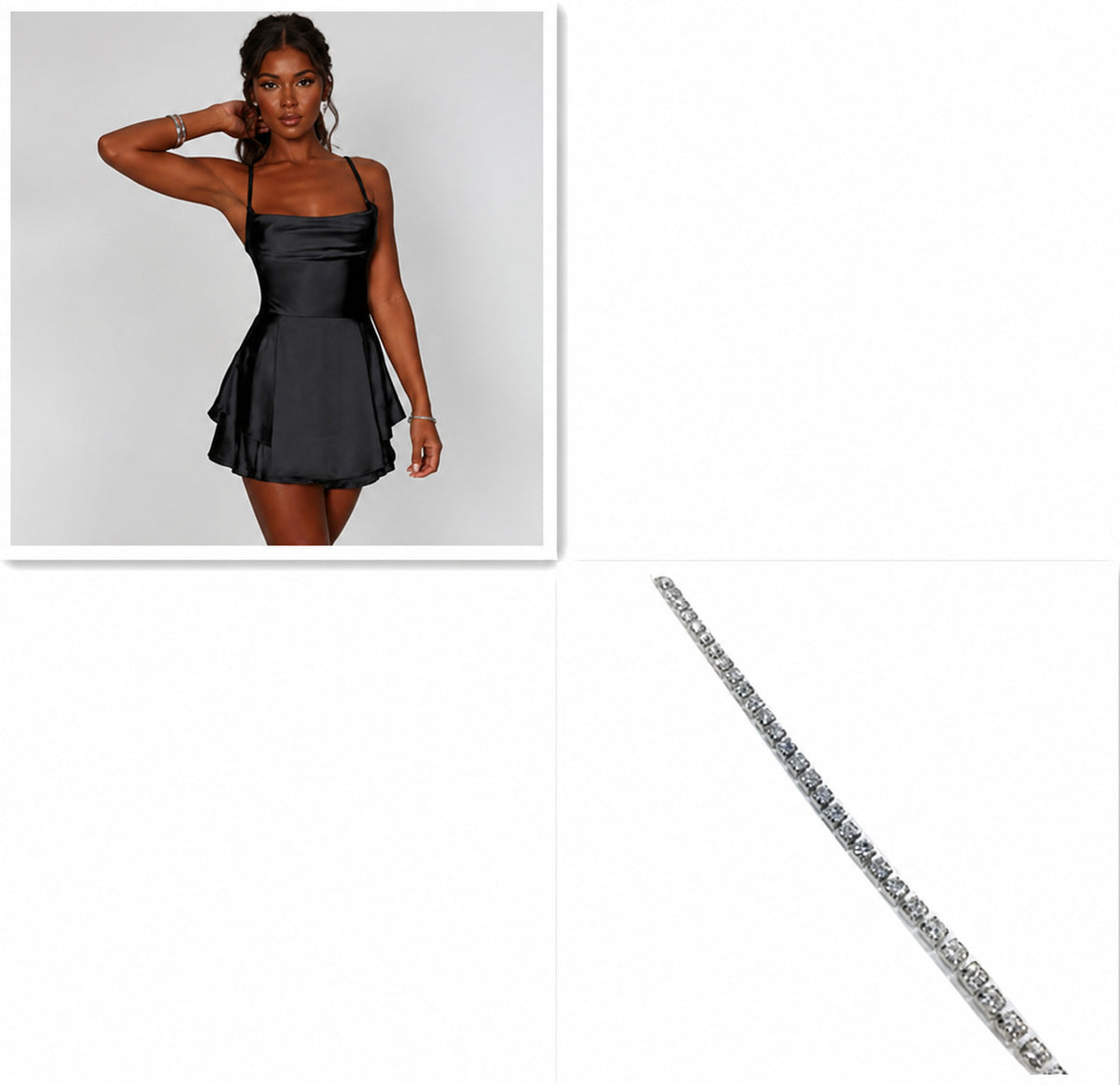 Women's Cowl Neck Backless A Line Mini Dress with Crisscross Straps