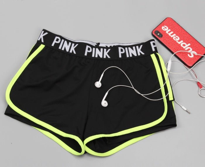 Women's Athletic Running Shorts with Elastic Waistband and Curved Hem