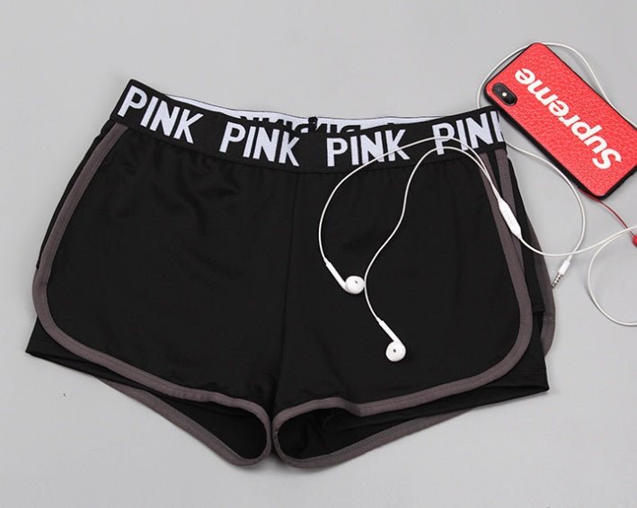 Women's Athletic Running Shorts with Elastic Waistband and Curved Hem