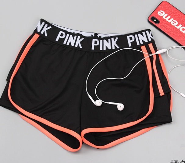 Women's Athletic Running Shorts with Elastic Waistband and Curved Hem