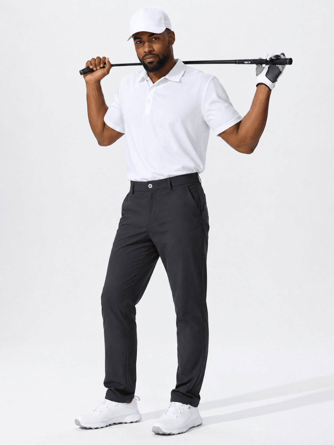 Men's Slim Straight Golf Pants with Belt Loops