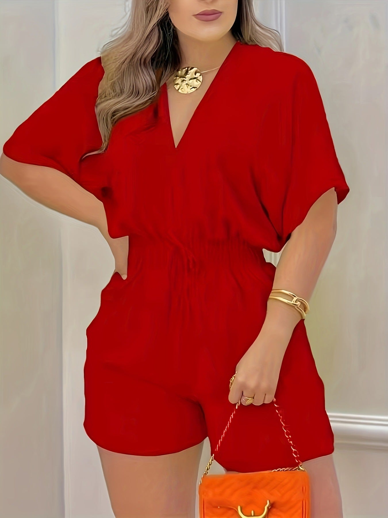V Neck Ruffle Cropped Jumpsuit Versatile All Day Chic Silhouette For Meetings To Evenings